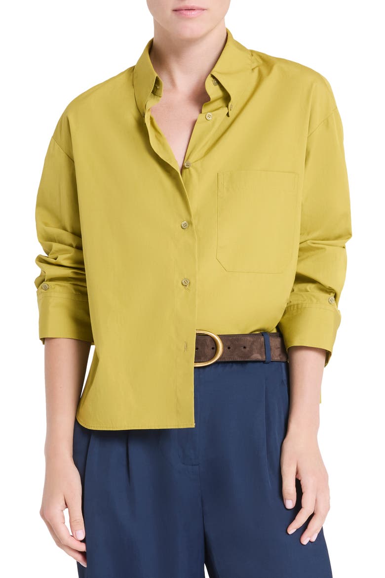 J.D. Cotton Button-Down Shirt, Main, color, AVOCADO OIL