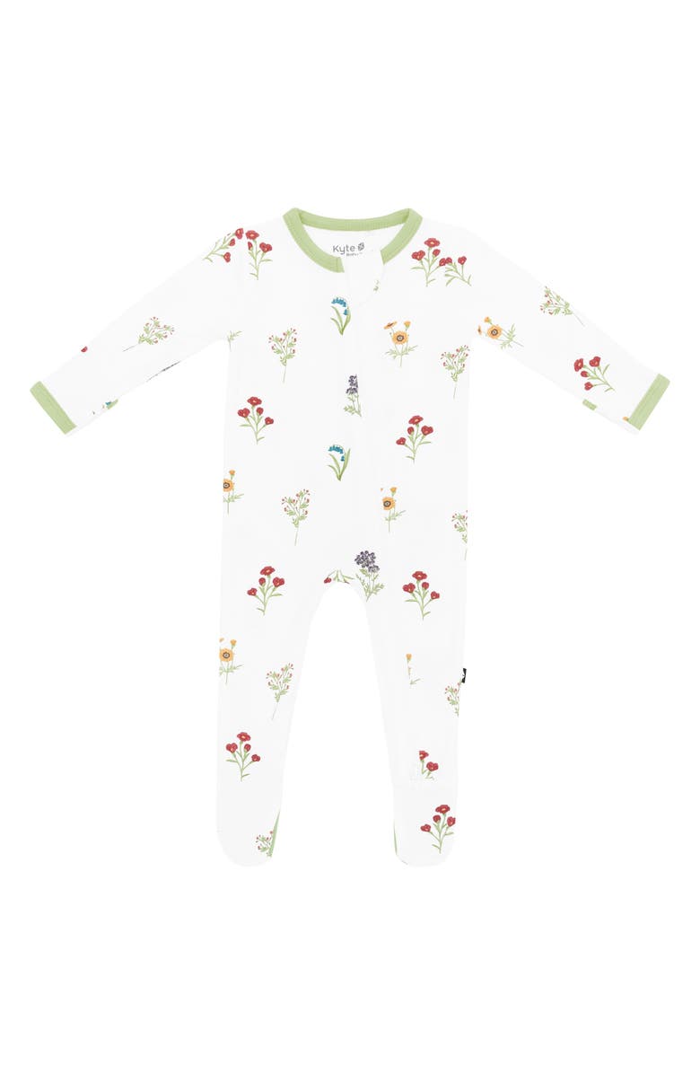 Kyte BABY Wildflower Zip-Up Romper, Main, color, Wildflower