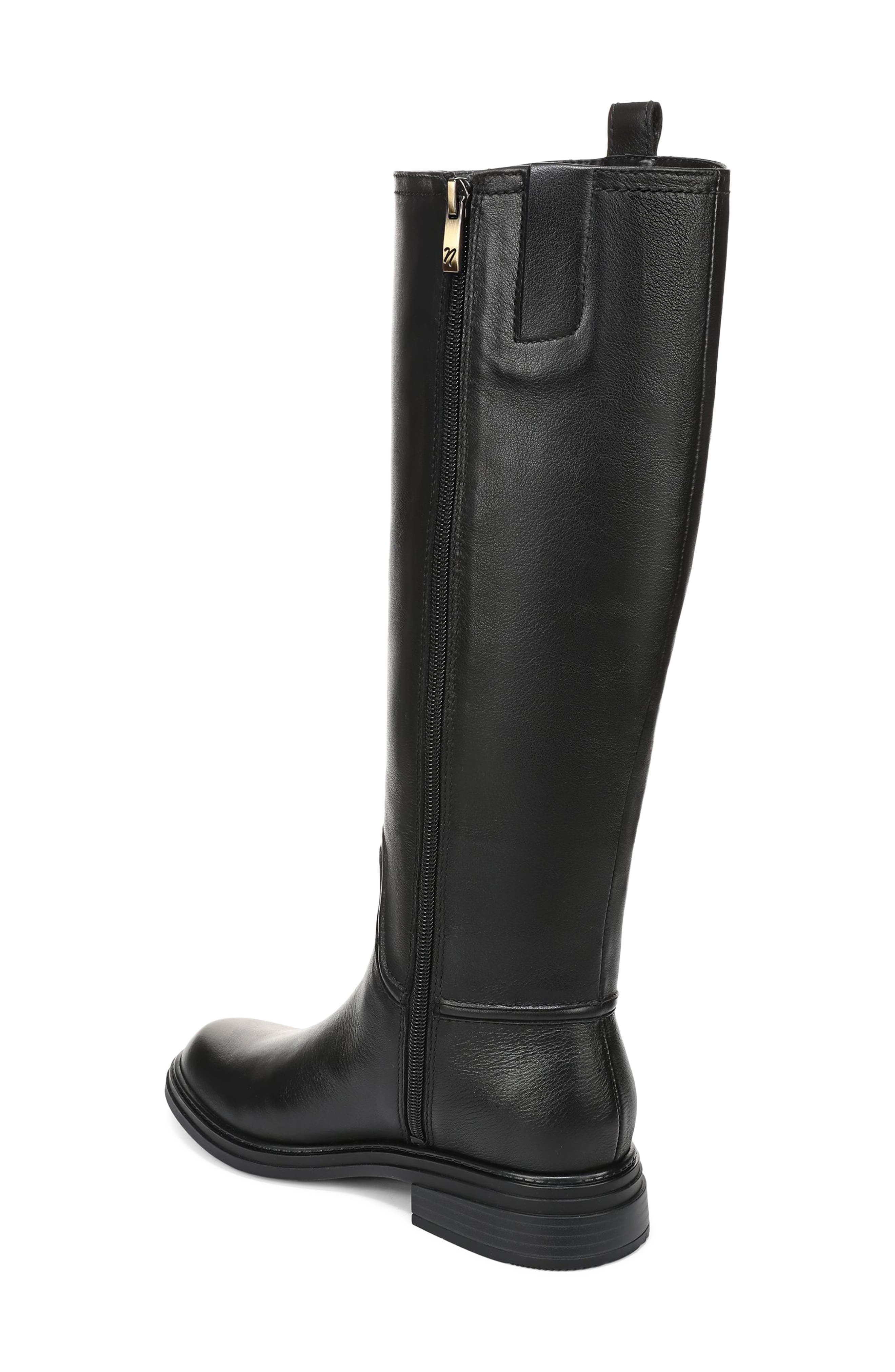 Olive Knee High Boot, Alternate, color, BLACK LEATHER