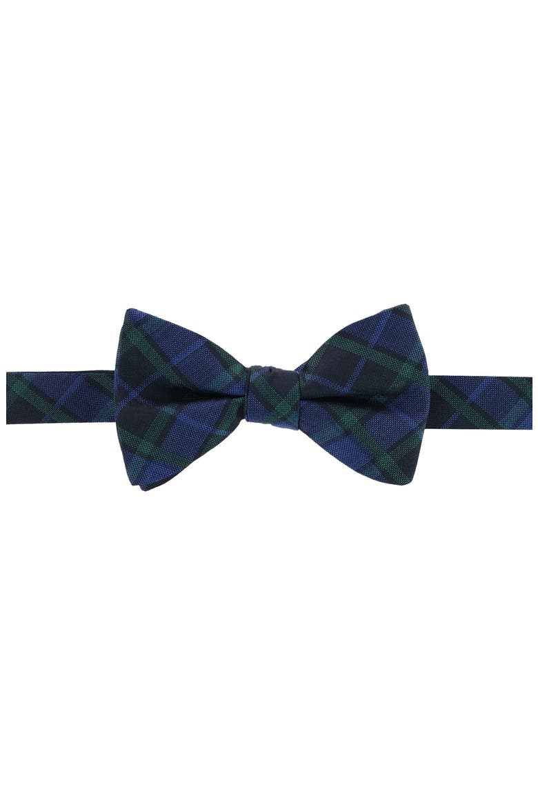 Ives Plaid Silk Bow Tie, Main, color, GREEN