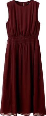 MANGO Sleeveless Gathered Waist Dress