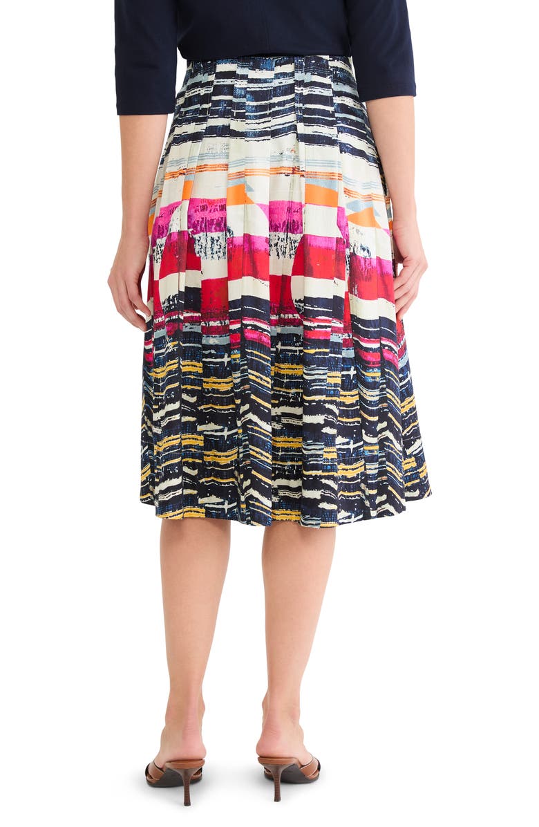 NIC+ZOE Rising Sun Midi Skirt, Alternate, color, Red Multi