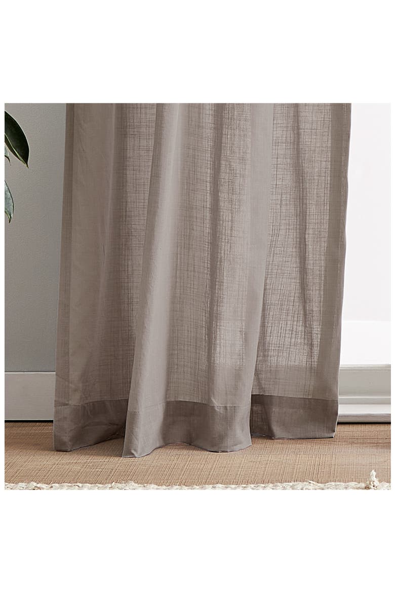 Set of 2 Sheer Cotton Window Panels, Alternate, color, BEIGE