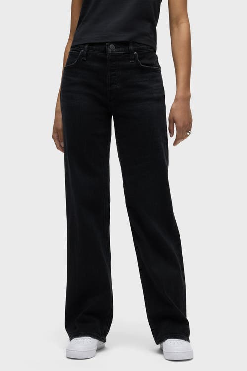 Hudson Jeans Rosie Hi Rise Wide Leg Ankle In Fabulous Black