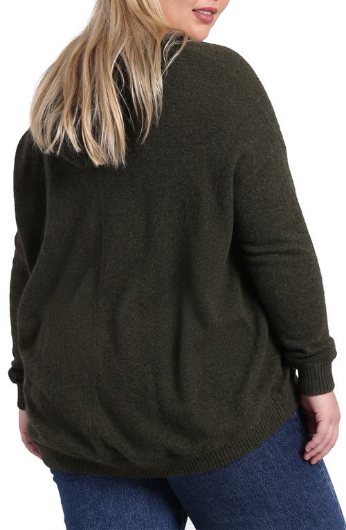 Minnie Rose Cashmere Zip Hoodie Jacket In Army
