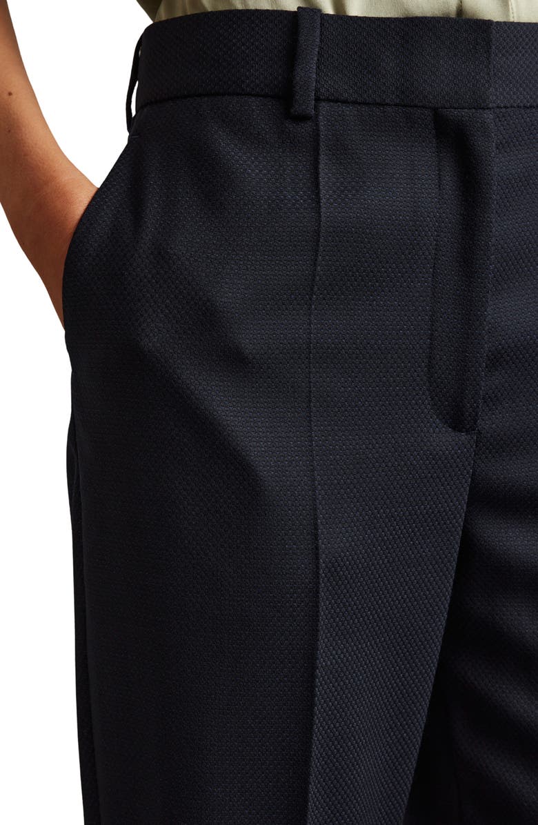 Reiss Hallie Straight Leg Wool Blend Pants, Alternate, color, Navy