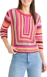 NIC+ZOE Pastiche Mix Stitch Sweater