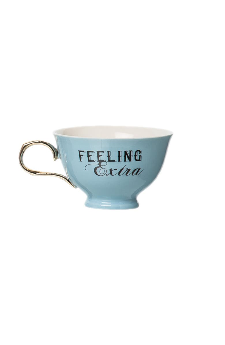 Totalee Gift Feeling Extra Oversized Teacup Porcelain Blue 8.45 oz, Main, color, 