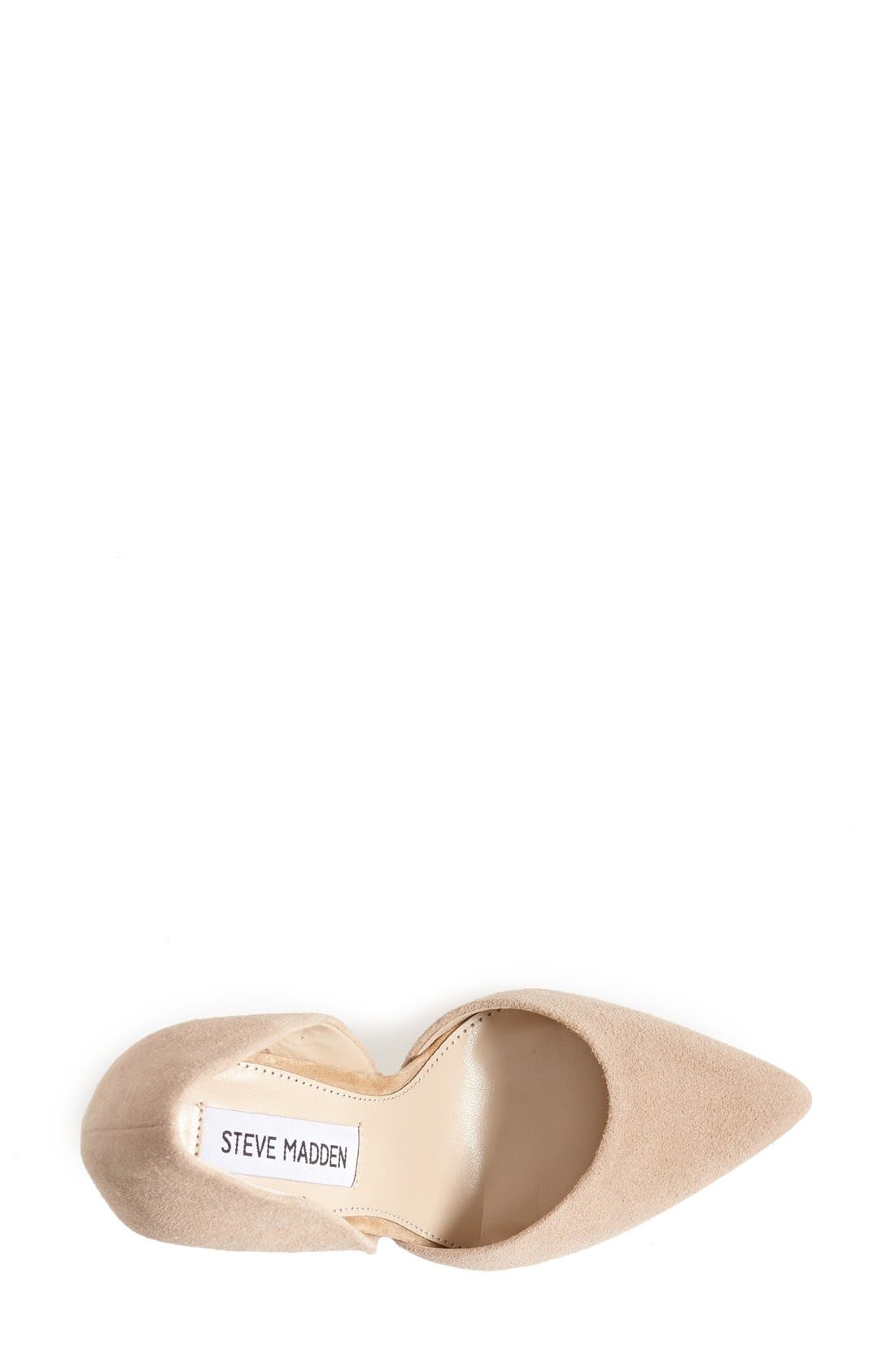 'Varcityy' Pointy Toe Pump, Alternate, color, BLUSH SUEDE