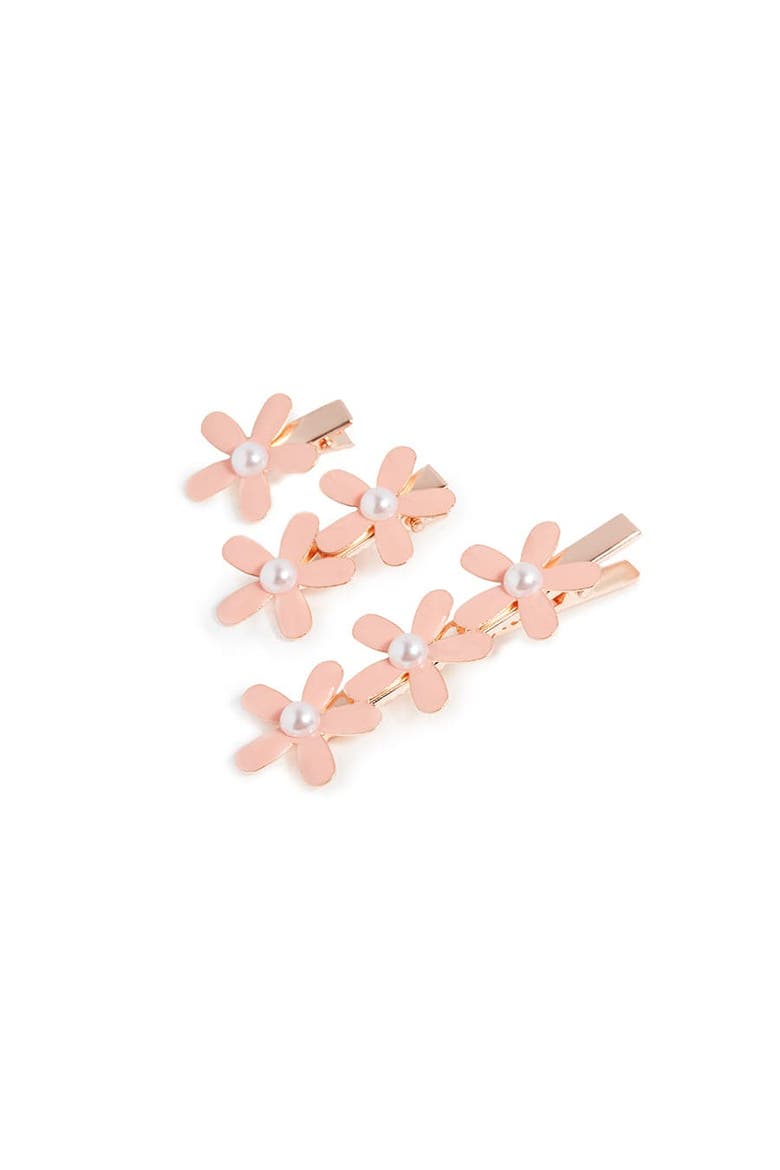 Flower Hair Clip Set, Alternate, color, Pink