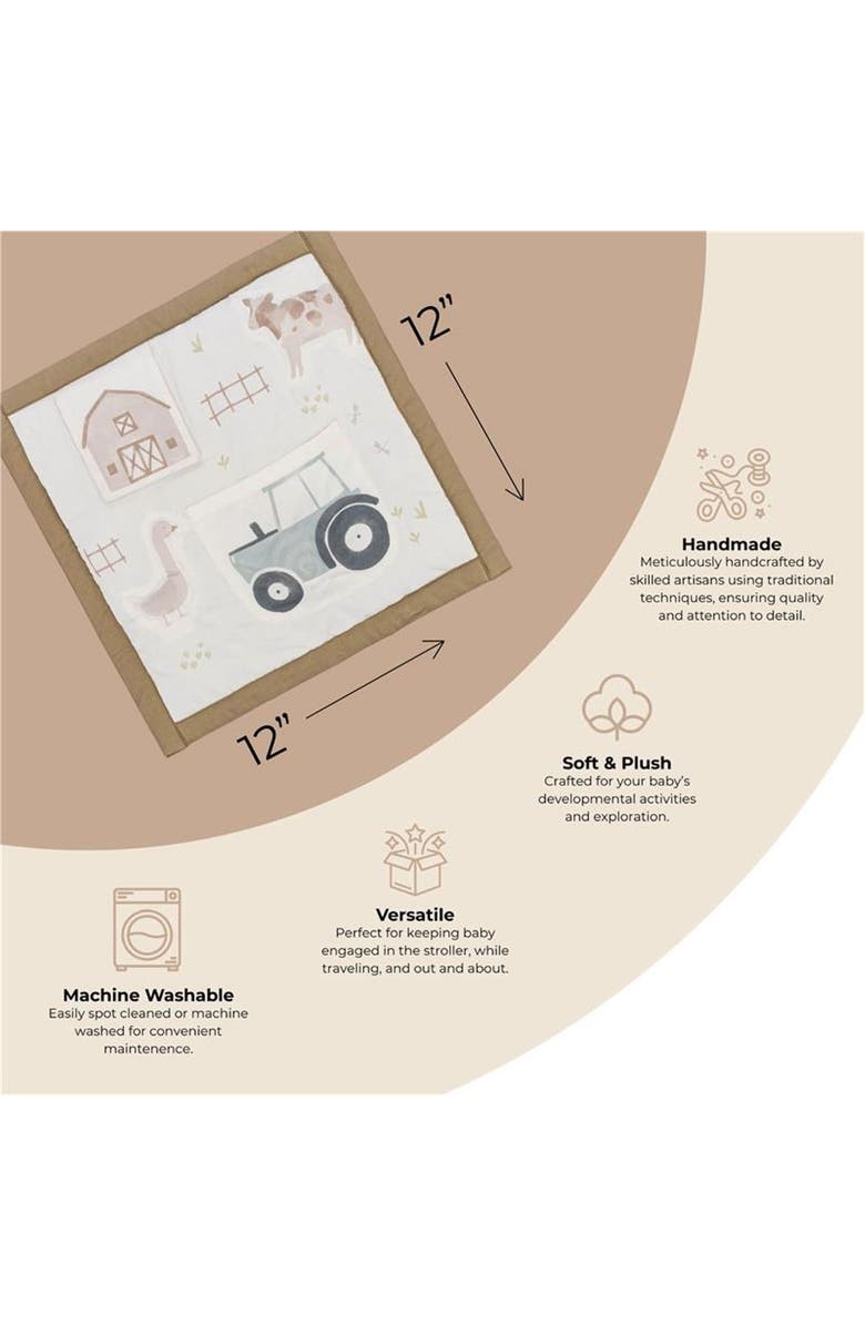 CRANE BABY Activity Travel Map, Alternate, color, Beige