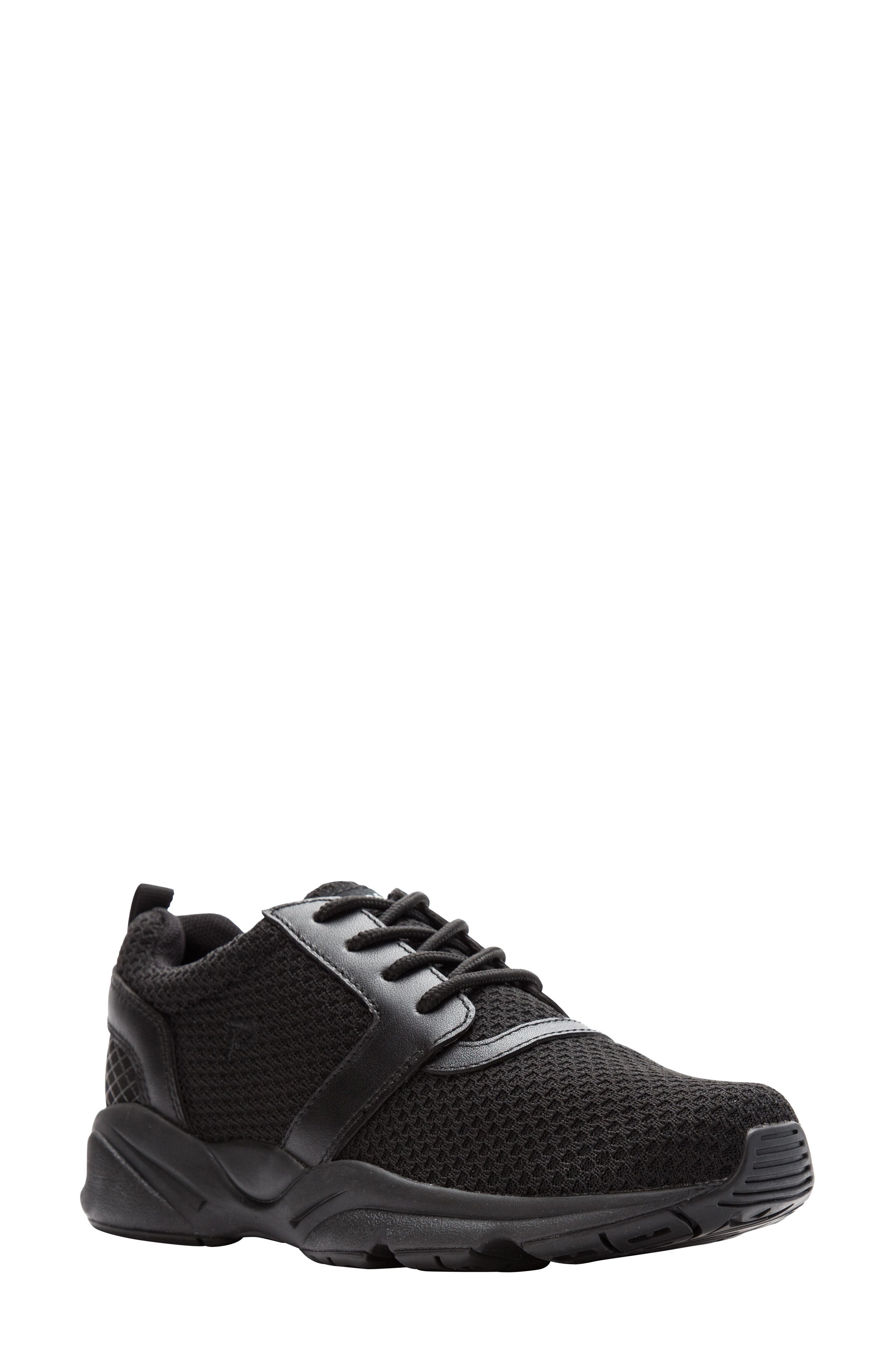 Propét Stability X Sneaker, Main, color, Black Fabric