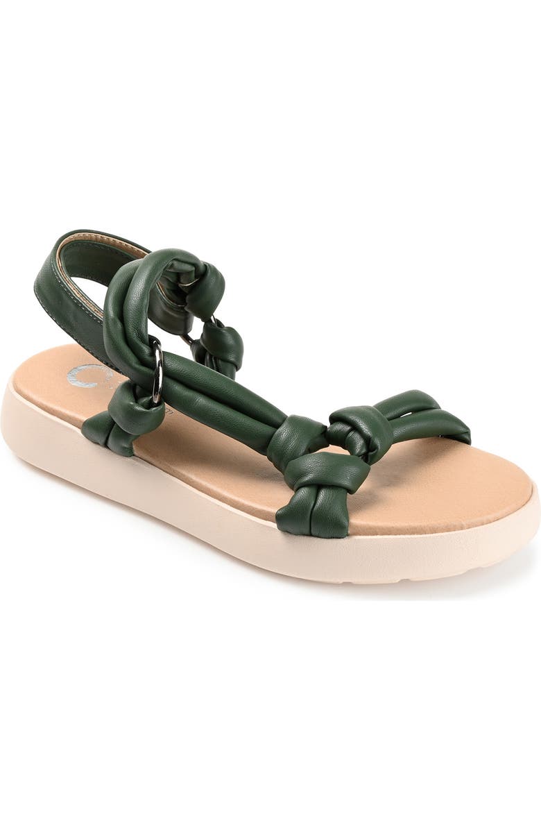 Journee Collection Marri Sandal, Main, color, Olive