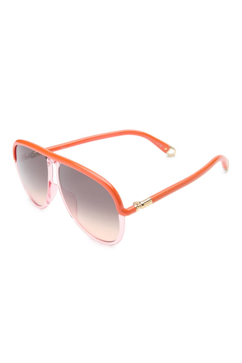 Twincolors A1I Pilot Sunglasses, Alternate, color, ORANGE/ GRADIENT SMOKE