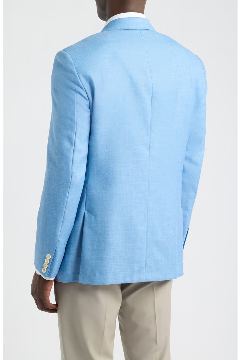 Light Blue Slub Wool Blend Sport Coat, Alternate, color, BLUE