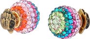 Kurt Geiger London Pavé Crystal & Eagle's Head Front/Back Stud Earrings