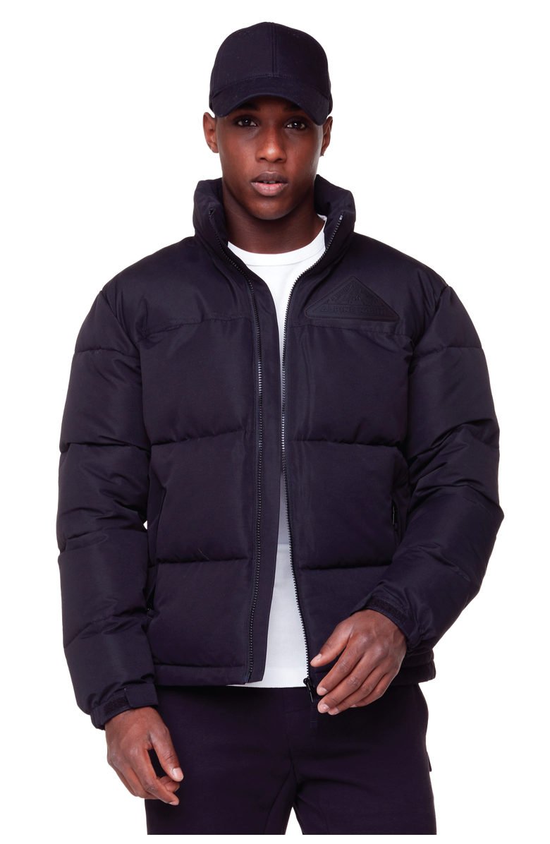 Alpine North TUKTUT - Vegan Down Short Puffer Winter Jacket, Main, color, Black