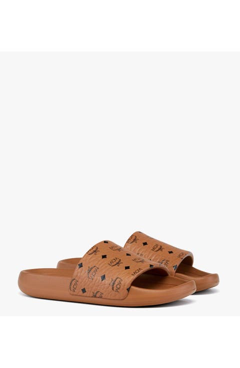 Women
s Monogram Print Rubber Slides