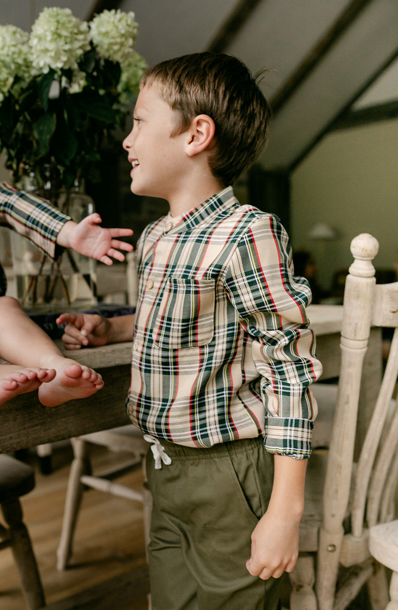 Little Paper Kids Arthur Long Sleeve Shirt, Alternate, color, Fall Plaid