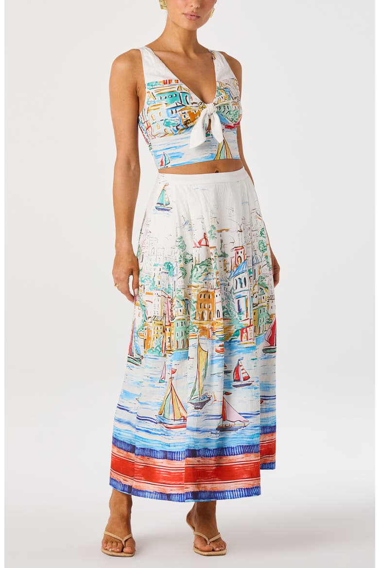 Wendy Island Sketch Print Crop Top, Alternate, color, ISLAND SKETCH
