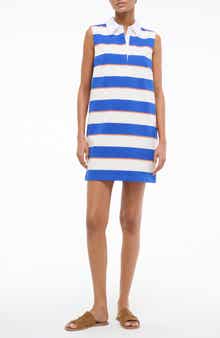 STAUD Julius Stripe Jersey Minidress