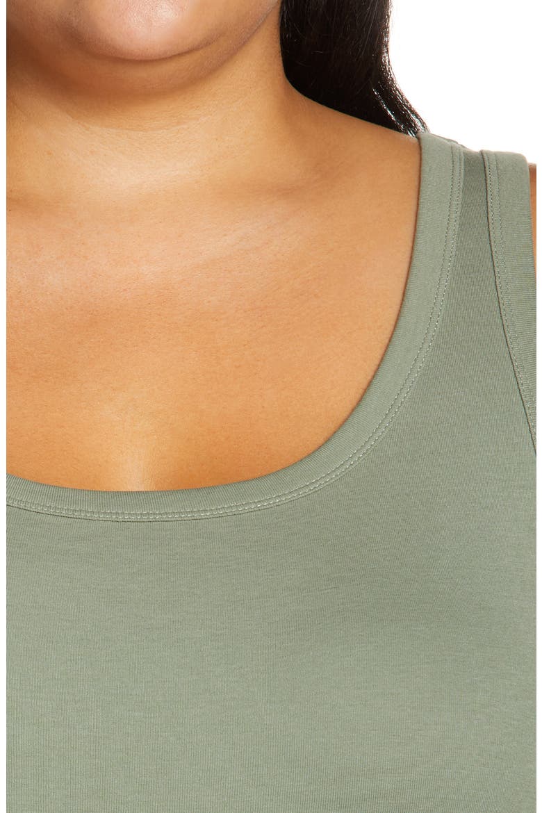 Melody Rib Tank Top, Alternate, color, GREEN DUNE
