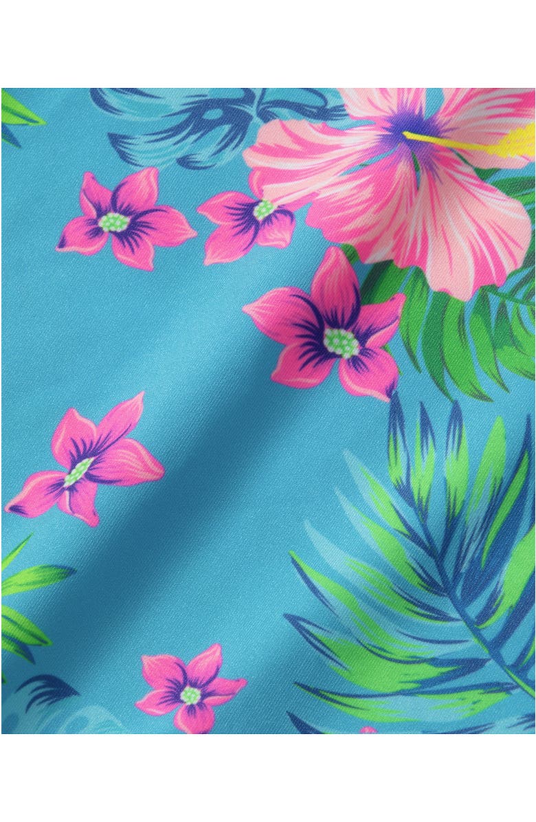 Lands' End Girls Slim Chlorine Resistant Short Sleeve Rash Guard Swim Top and Bikini Set, Alternate, color,