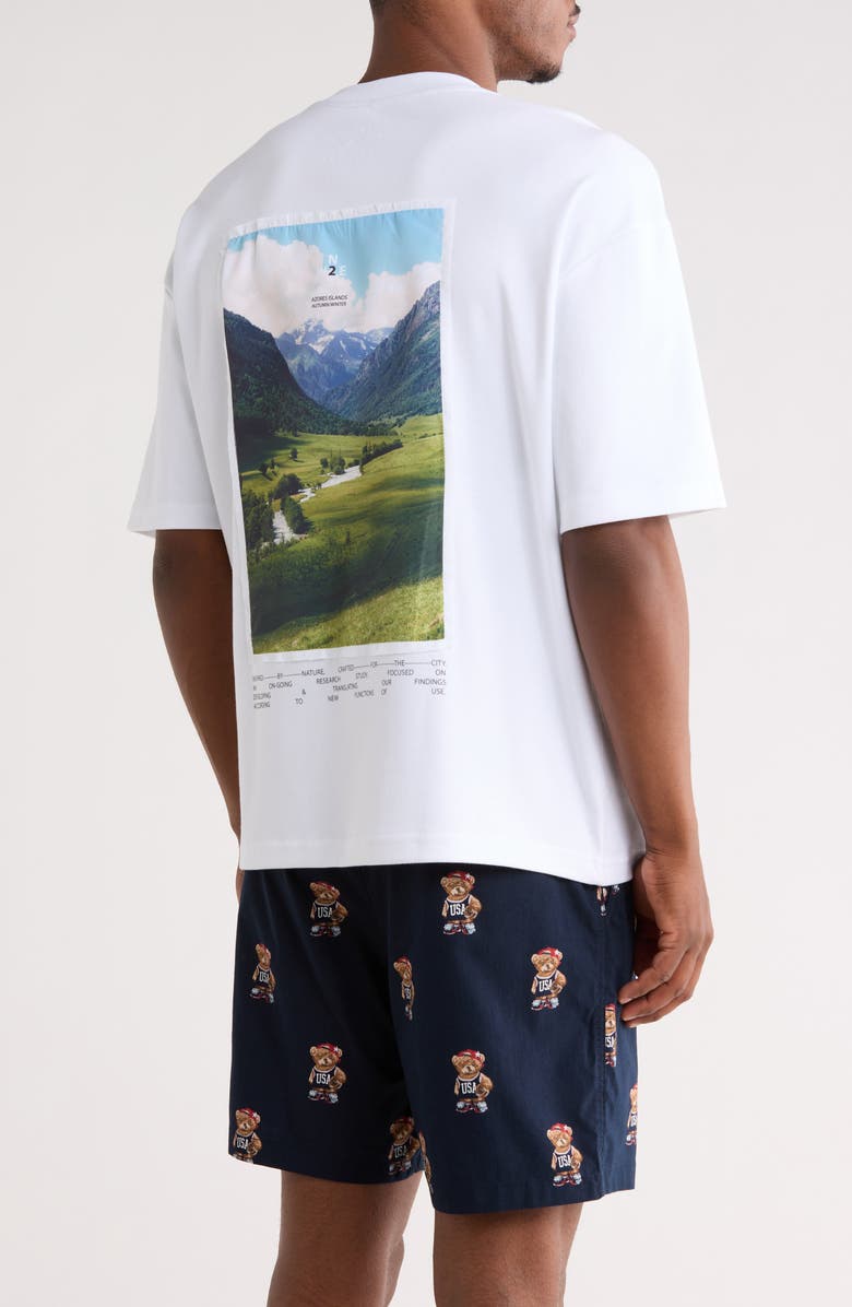 DENIM AND FLOWER Azores Islands Graphic T-Shirt, Alternate, color, Off White