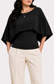 BY DESIGN Noble Cape Dolman Top