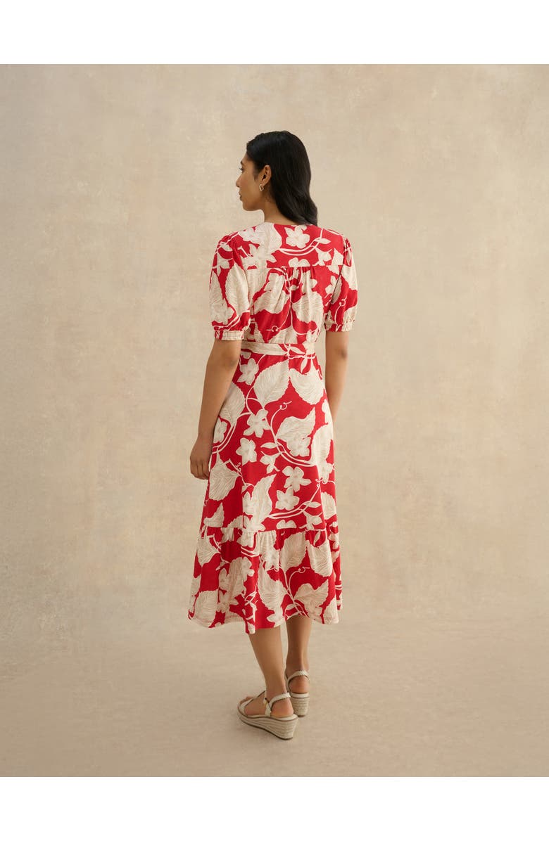 HOBBS LONDON Martha Floral Jersey Dress, Alternate, color, Redcream
