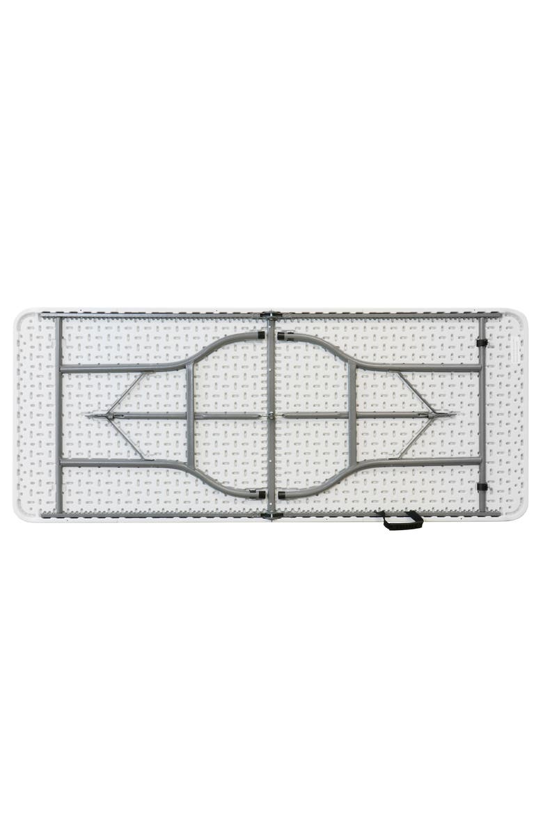 Elama 6 Foot Plastic Folding Table, Alternate, color, White