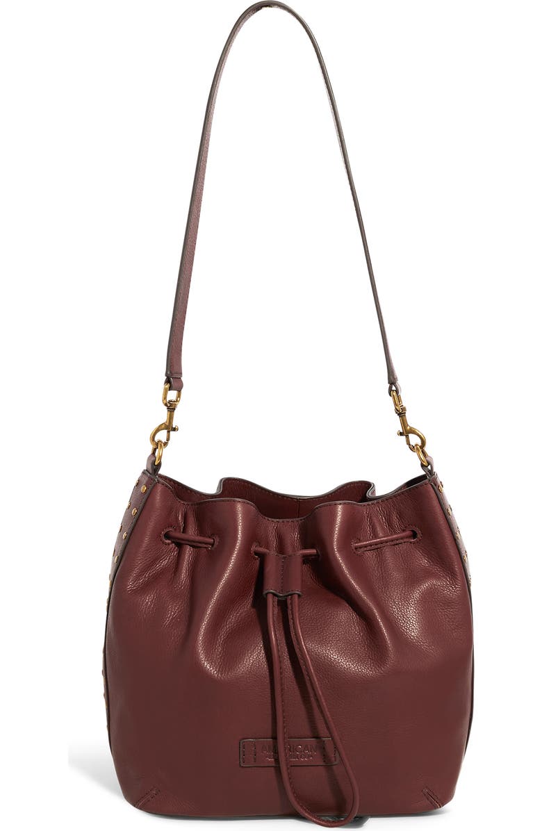 AMERICAN LEATHER CO. Aden Drawstring Leather Shoulder Bag, Main, color,