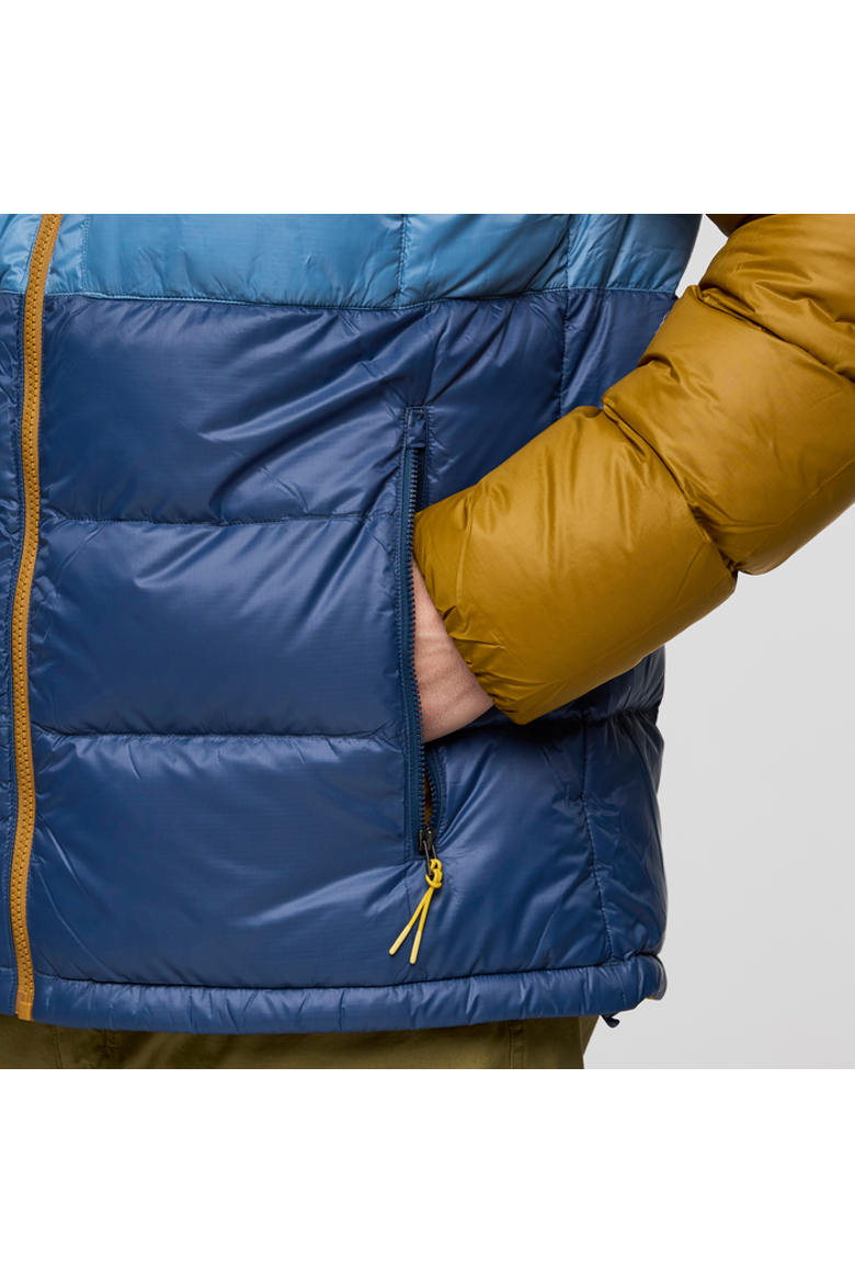 Fuego Max Down Hooded Jacket - Men's, Alternate, color, Bronze/Deep Sea