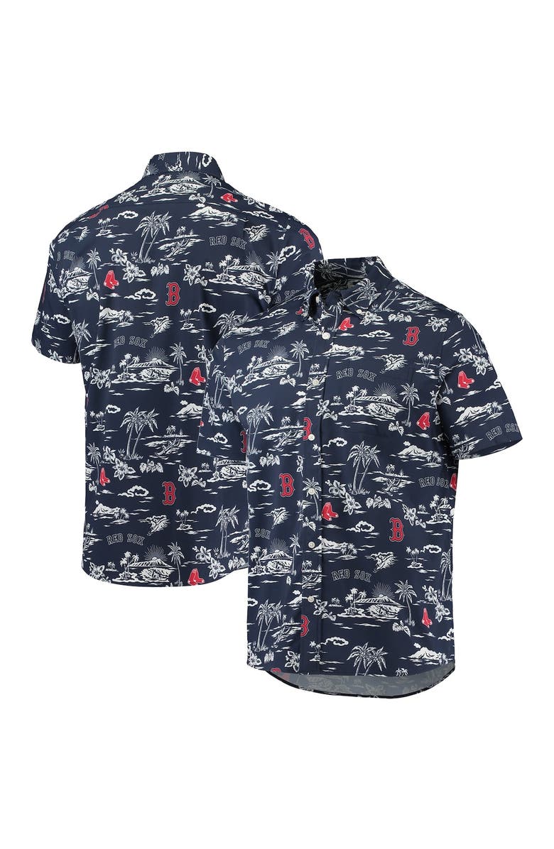 Reyn Spooner Men's Reyn Spooner Navy Boston Red Sox Kekai Performance Button-Up Shirt, Main, color,