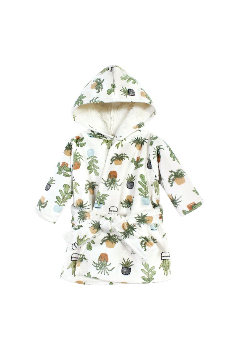 Hudson Baby Mink with Faux Fur Lining Pool and Beach Robe Cover-ups, Main, color, Plants