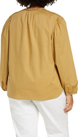 Braid Trim Cotton Blouse