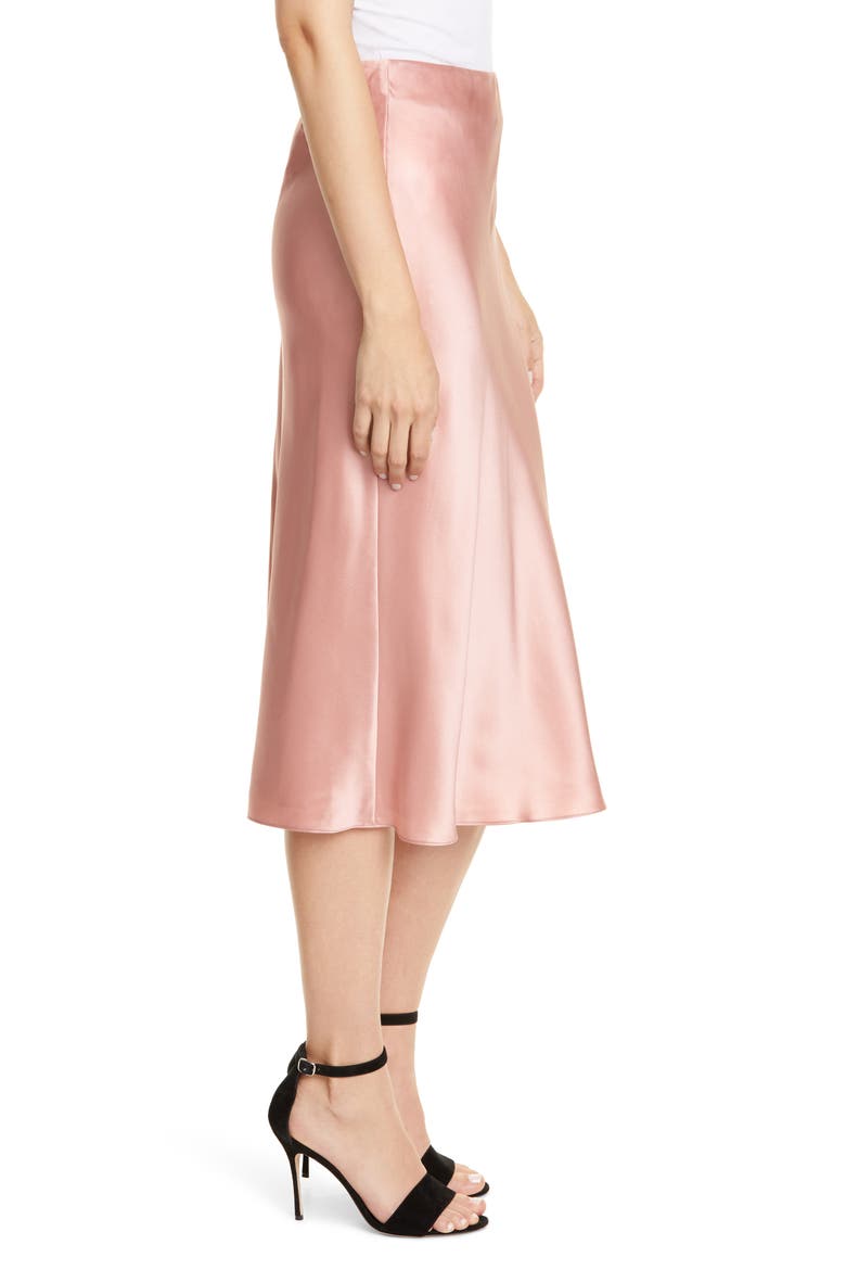 Marta Silk Satin Midi Skirt, Alternate, color, PEONY PINK
