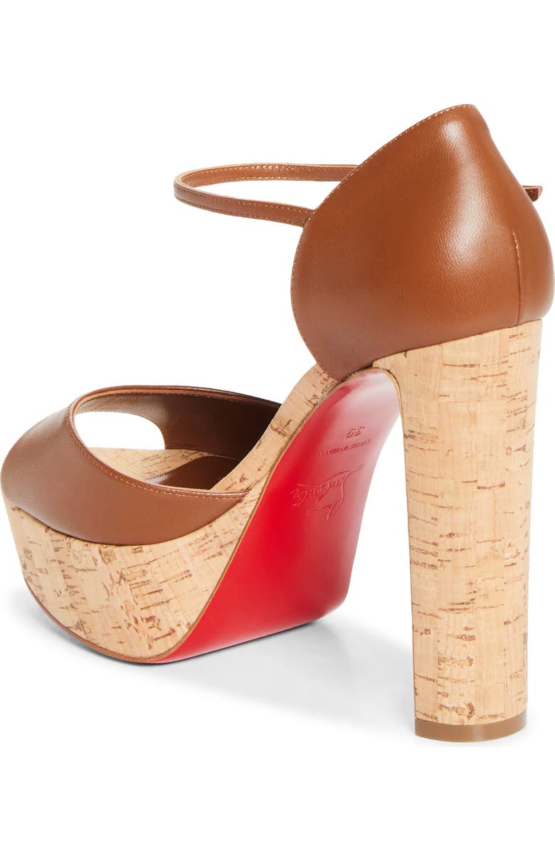 Christian Louboutin Sandaloo Cork Platform Sandal, Alternate, color, Cuoio/ Cuoio