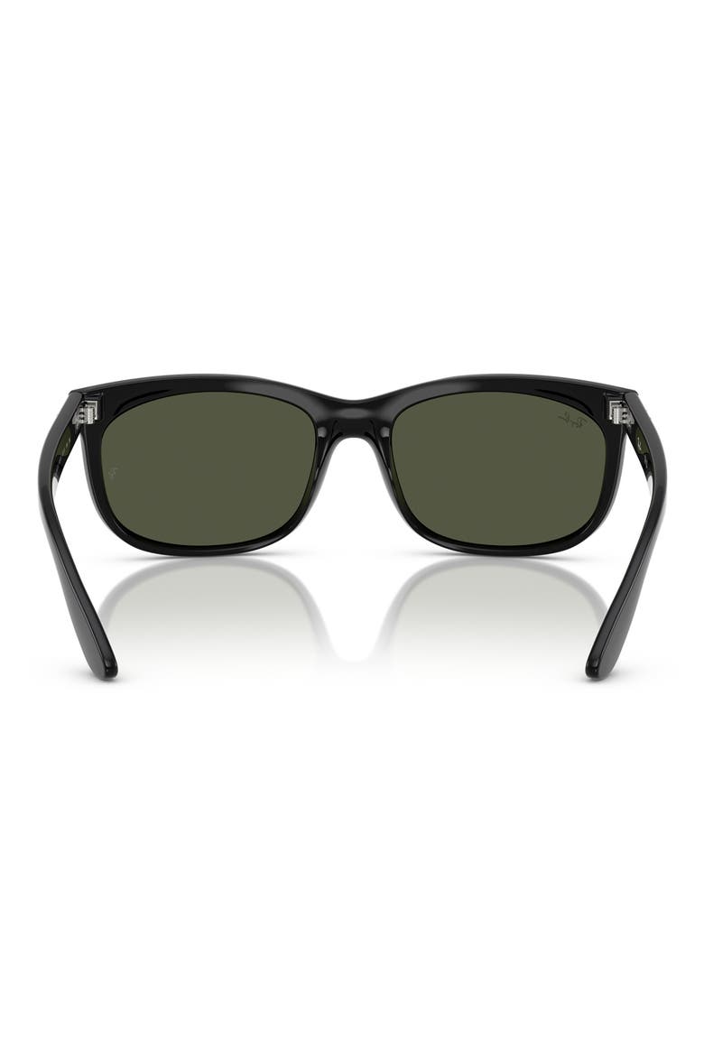 60mm Pillow Sunglasses, Alternate, color, BLACK