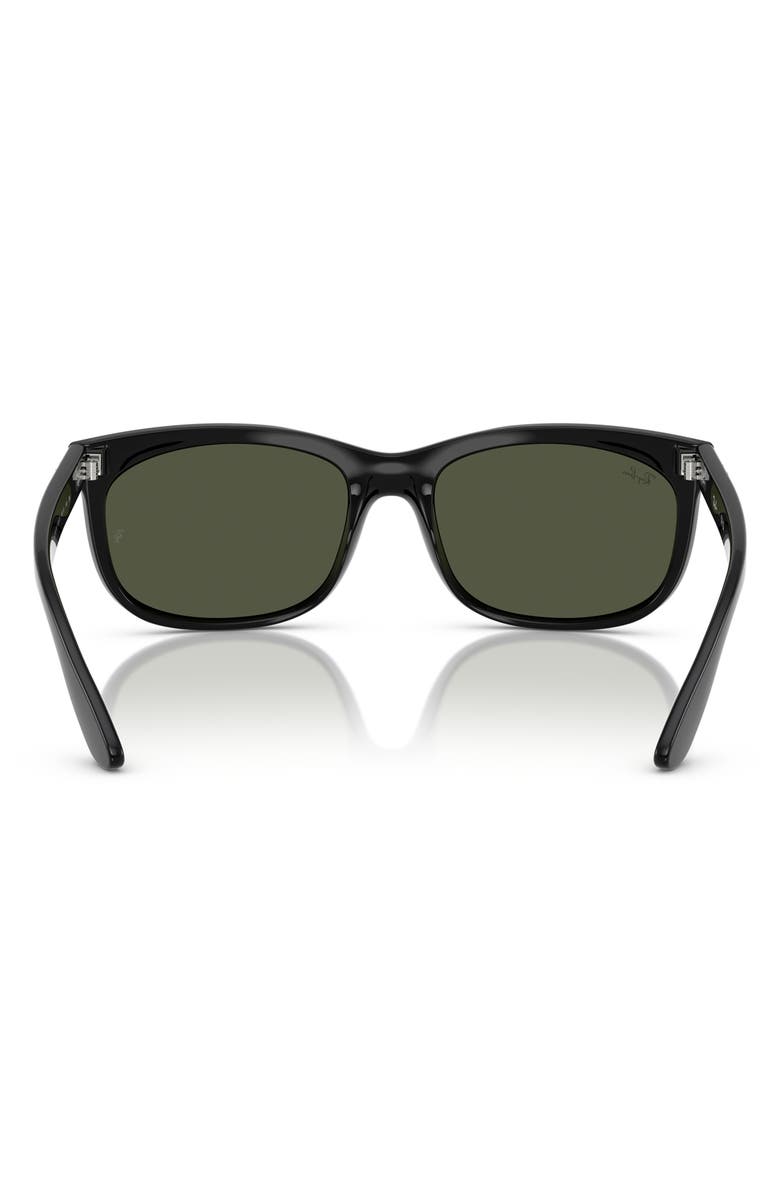 Ray-Ban 60mm Pillow Sunglasses, Alternate, color, Black