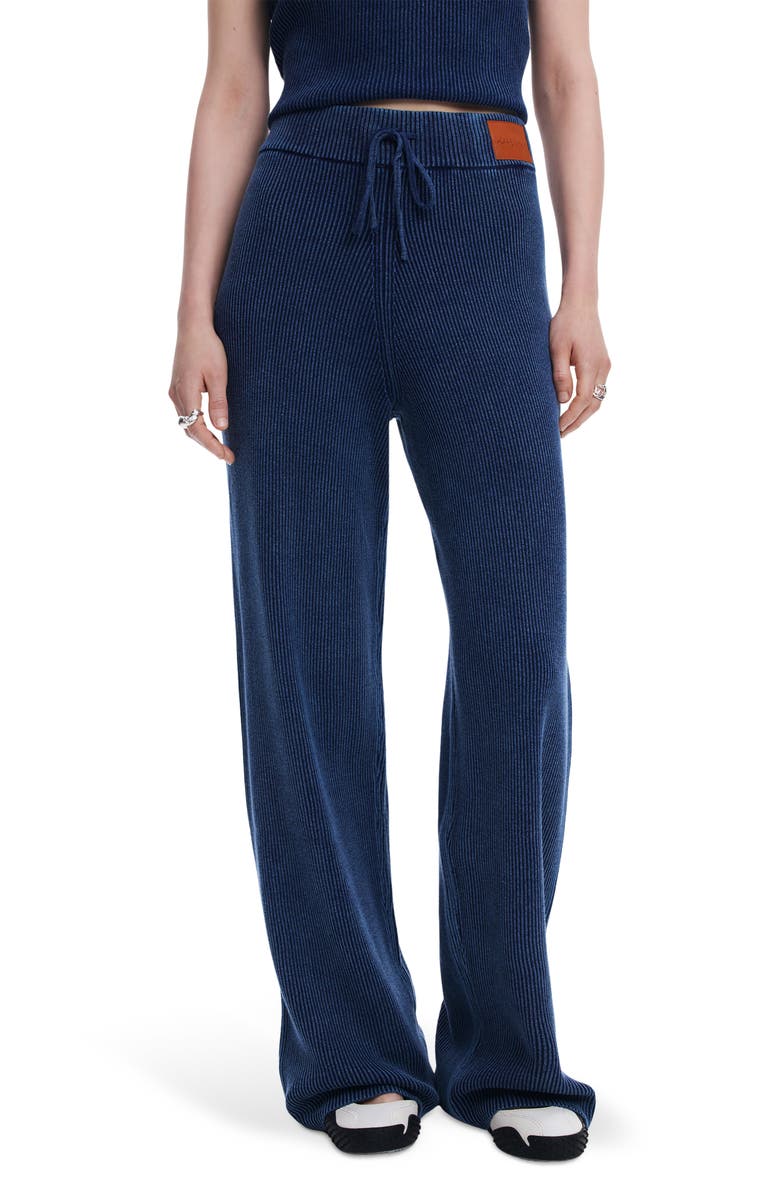 Desigual Rib Cotton Drawstring Pants, Main, color, 