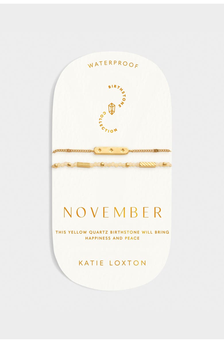 Katie Loxton Birthstone Bracelet 'November', Alternate, color, November