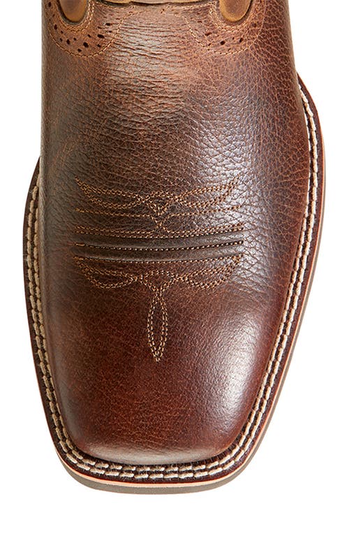 Ariat Sport Wide Square Toe Cowboy Boot In Brown