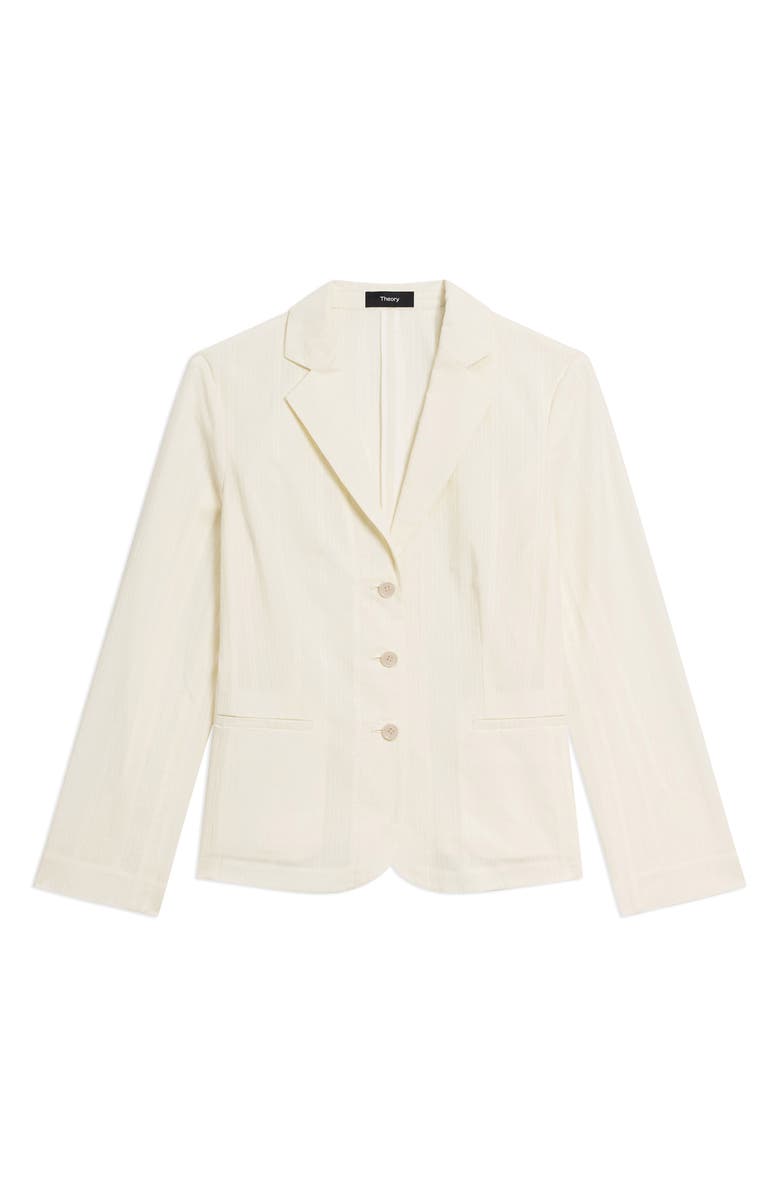 Theory Shrunken Organic Cotton Blazer, Alternate, color, 