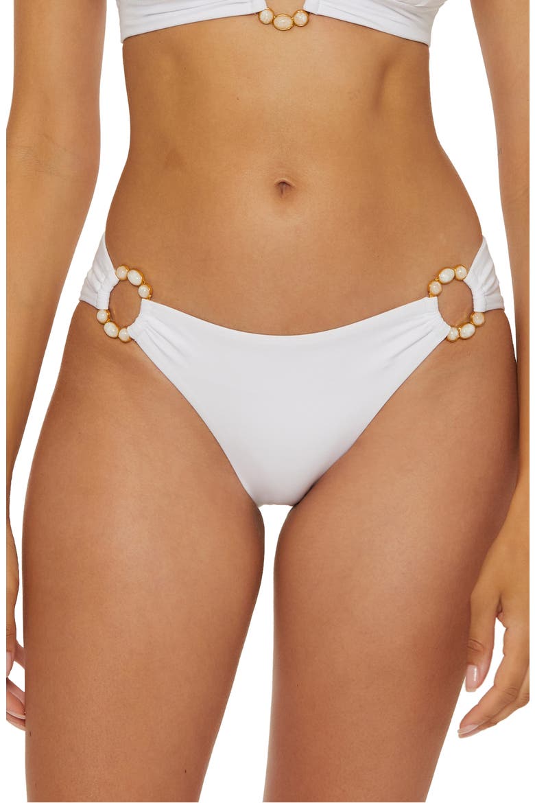 Marble Canyon Ring Hipster Bikini Bottoms, Main, color, WHITE