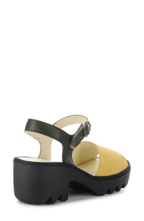 Fly London Tull Platform Sandal In Yellow