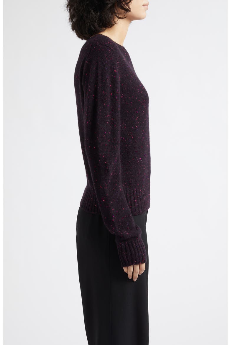 Cairn Donegal Cashmere Crewneck Sweater, Alternate, color, SLOE BERRY DONEGAL