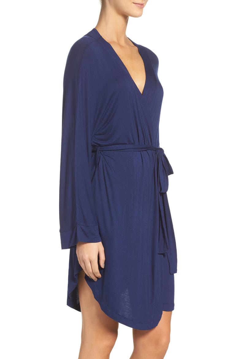 Intimates All American Jersey Robe, Alternate, color, NAVY