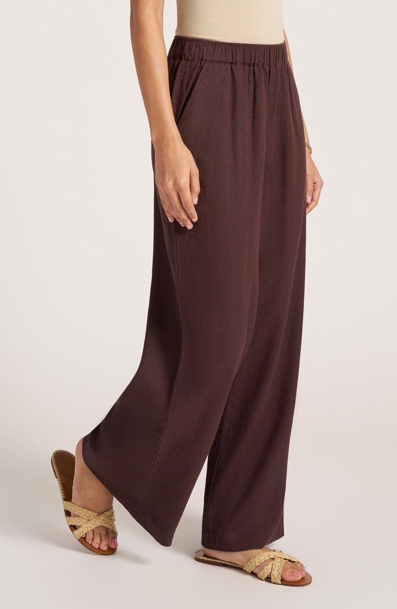 matty m. Seraphine Wide Leg Linen Blend Pants, Alternate, color,