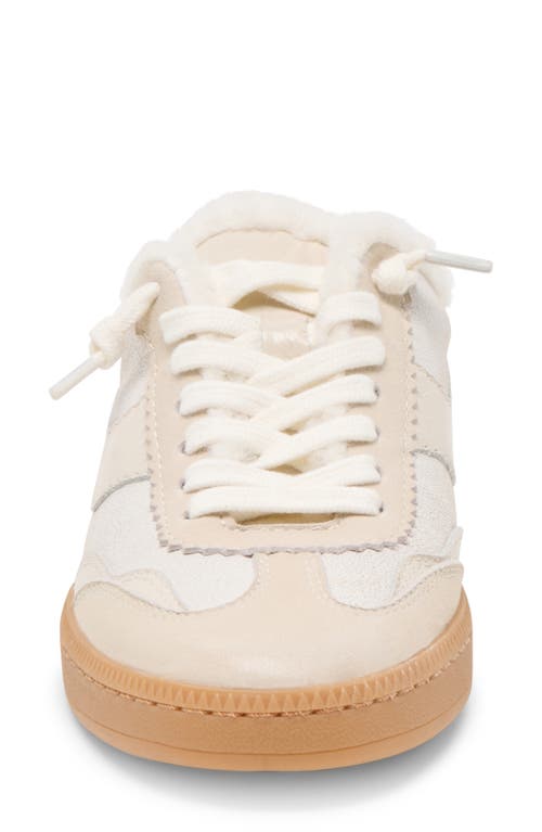 Dolce Vita Notice Faux Shearling Sneaker In White